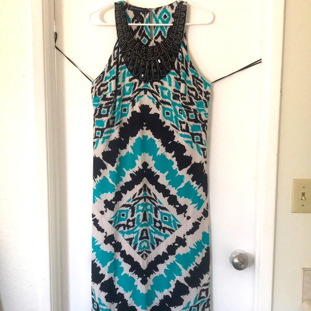 INC Maxi dress with embellishment on neck